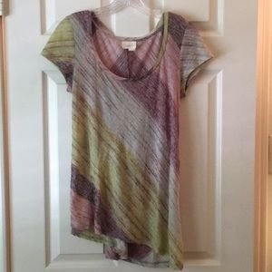 Pink and yellow flowy shirt